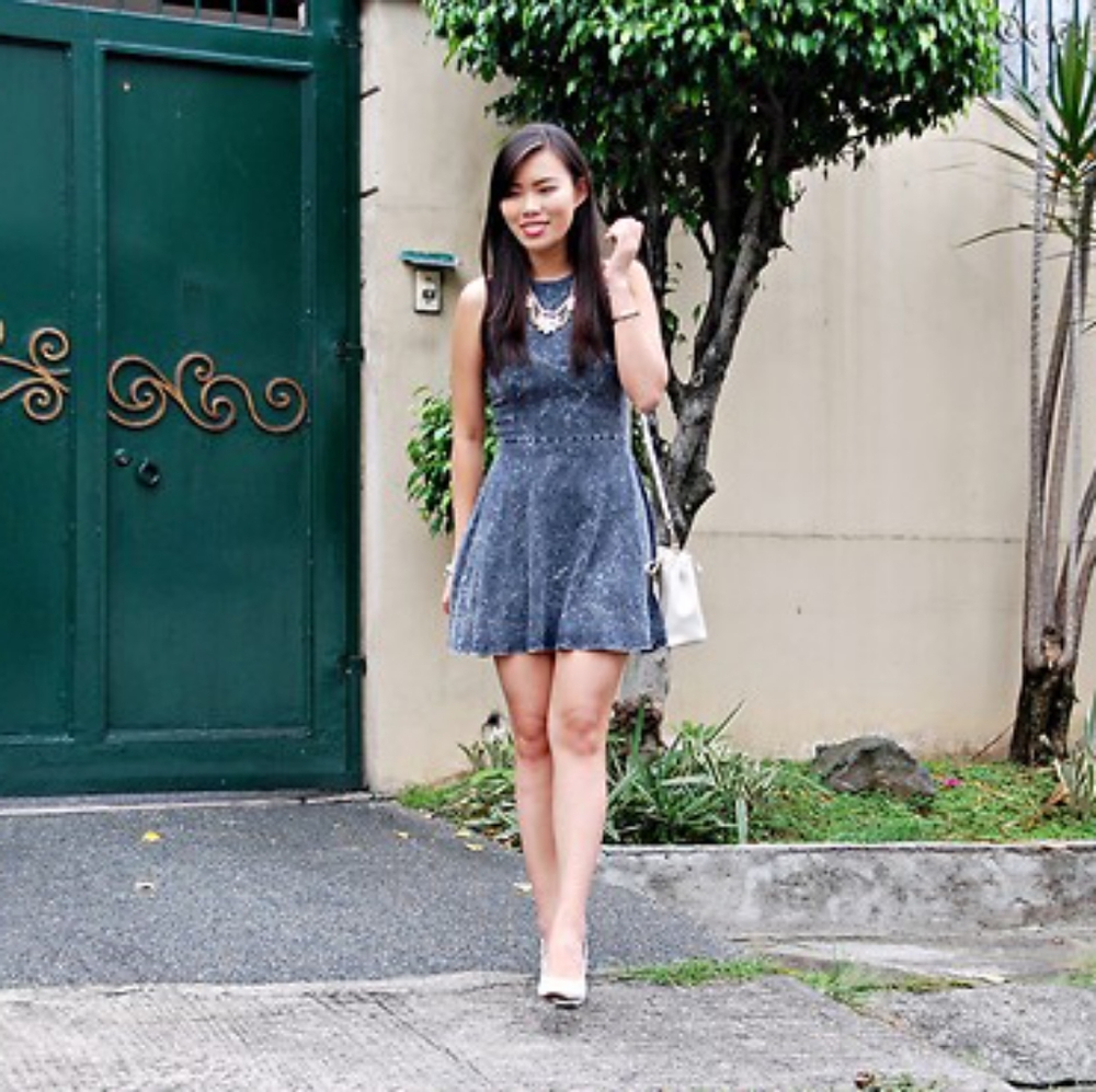 H&M acid wash dress